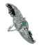 Turquoise Jewelry Silver Southwestern Ring Size 6-1/4 AX90474